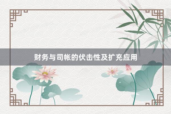 财务与司帐的伏击性及扩充应用
